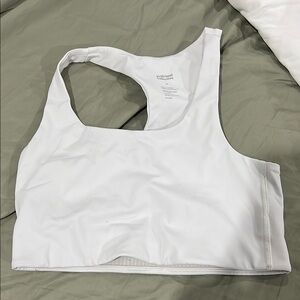 Girlfriend Collective White Seamless Sports Bra
